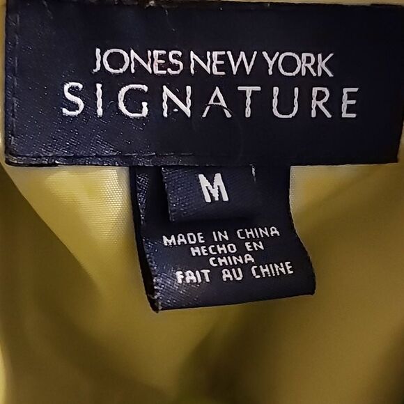 Jones New York Signature Womens Bright Green Full Zip Corduroy Jacket Sz M Trend - Picture 11 of 11